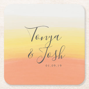 Wasserfarbe-Karotten-Hochzeit Halloween Rechteckiger Pappuntersetzer