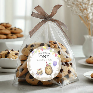 Wasserfarbe Kartoffel 1. Geburtstag Runder Aufkleber