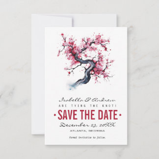 Wasserfarbe Kirsche Blossom Save The Date