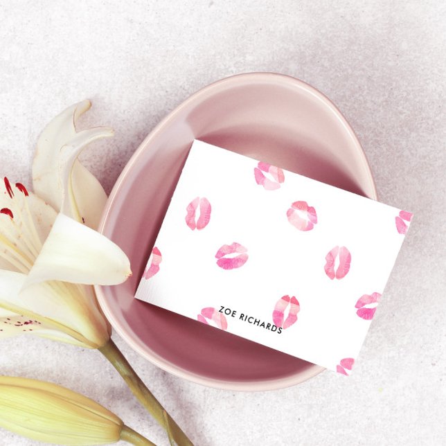 Wasserfarbe Kisses - Name Post-it Klebezettel (Von Creator hochgeladen)