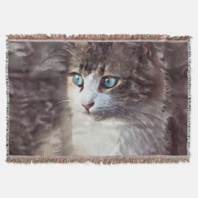 Wasserfarbe Kitten Decke (Vorderseite)