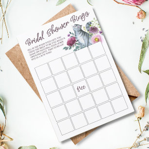 Wasserfarbe Kitty Cat Brautparty Bingo Spiel Einladung