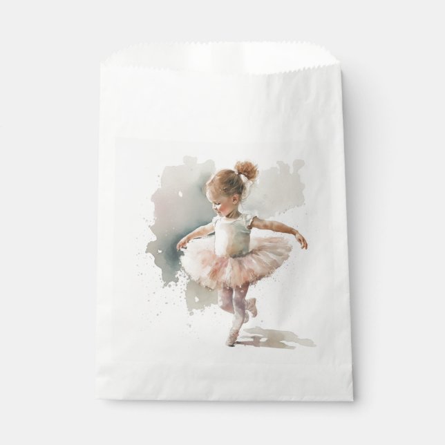 Wasserfarbe Kleine Ballerina Geschenktütchen (Vorderseite)