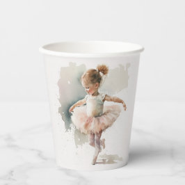 Wasserfarbe Kleine Ballerina Papiertafeln Pappbecher