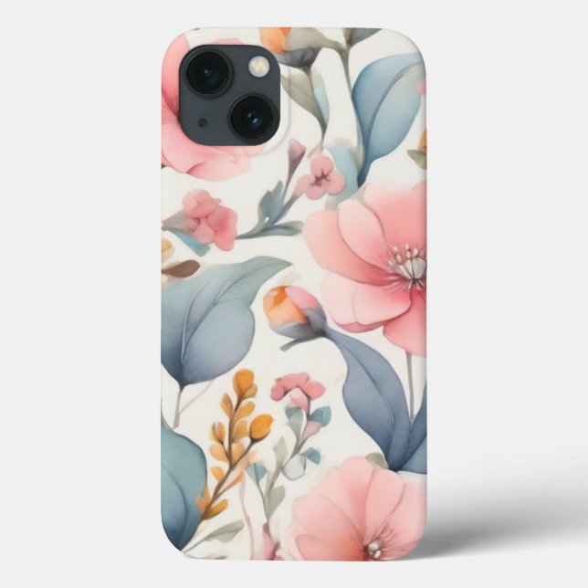 Wasserfarbe Kleine Blume Design iPhone 13 Fall Case-Mate iPhone Hülle (Rückseite)