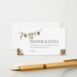 Wasserfarbe Kleine Jäger Babydusche Windelraff Begleitkarte