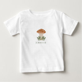 Wasserfarbe Kleiner Pilzname Baby Bodysuit T-shirt