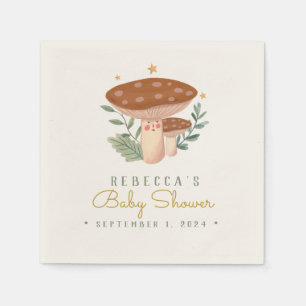 Wasserfarbe Kleiner Roter Pilz Napkins Serviette