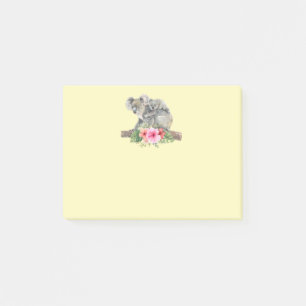 Wasserfarbe Koala Bears Niedliche Mama & Baby Post-it Klebezettel