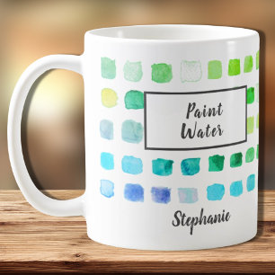 Wasserfarbe Künstler Name Paint Water Green Kaffeetasse