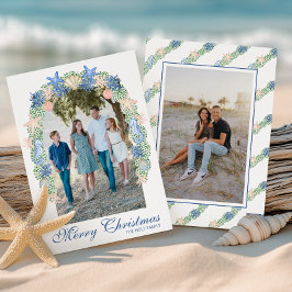 Wasserfarbe Küste Weihnachtsgarten Foto Feiertagskarte