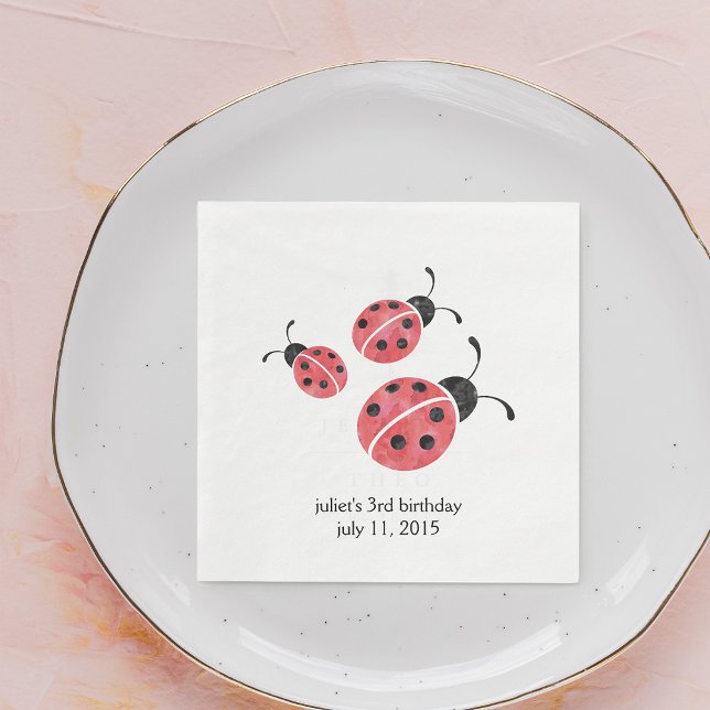 Wasserfarbe Ladybug Papier Napkins Serviette (Von Creator hochgeladen)