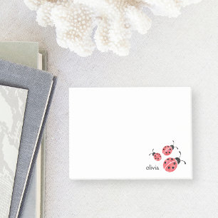 Wasserfarbe Ladybug Personalisierte Post-It-Notes Post-it Klebezettel