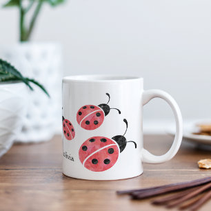 Wasserfarbe Ladybug Tasse