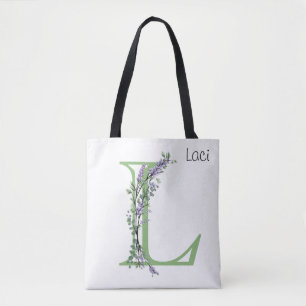 Wasserfarbe Lavendel Eukalyptus Buchstabe L