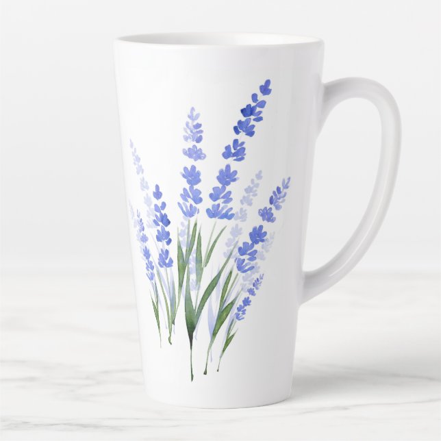 Wasserfarbe Lavender Bouquet Milchtasse (Rechts)
