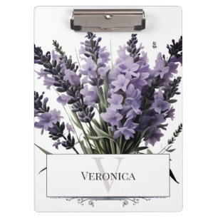 Wasserfarbe Lavender Bouquet Personalisiert Klemmbrett