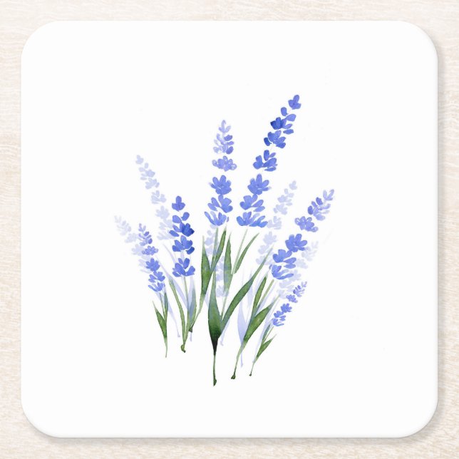 Wasserfarbe Lavender Bouquet Rechteckiger Pappuntersetzer (Vorderseite)