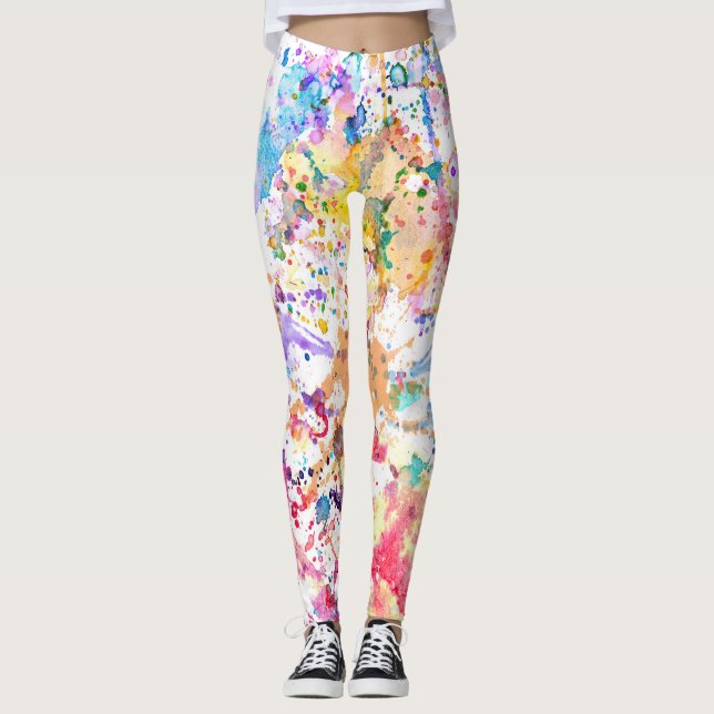Wasserfarbe Leggings (Vorderseite)