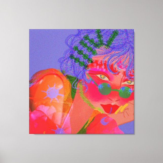 Wasserfarbe Leinwanddruck (Vorderseite)