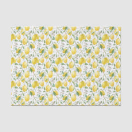 Wasserfarbe Lemon Bouquet Sommermuster Seidenpapier