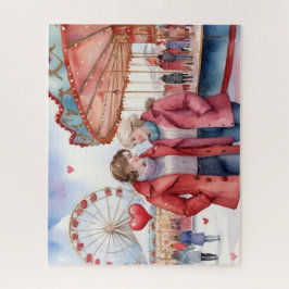 Wasserfarbe Lesbisch Valentine Puzzle