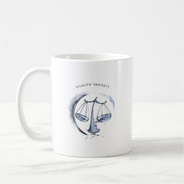 Wasserfarbe Libra Astrologie | Monogramm Kaffeetasse