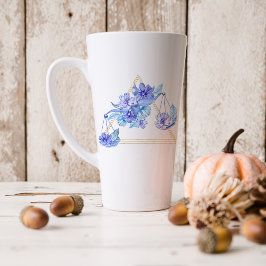 Wasserfarbe Libra Astrologie | Monogramm Milchtasse