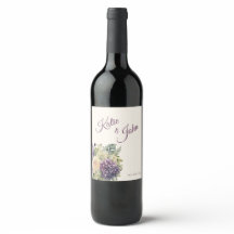 Wasserfarbe Lila Blume Bouquet-Wedding-