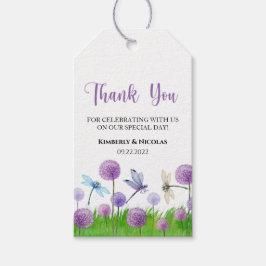 Wasserfarbe Lila Floral Vielen Dank, dass Sie Tags Geschenkanhänger