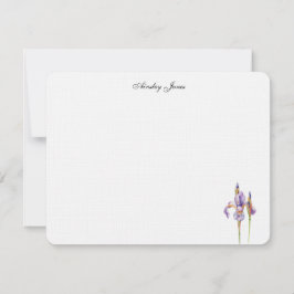 Wasserfarbe lila Iris Blume Dankeskarte