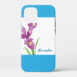 Wasserfarbe Lila Iris Botanische florale Kunst, Di Case-Mate iPhone Hülle