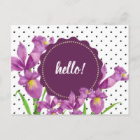 Wasserfarbe Lila Iris Botanische florale Kunst, Di