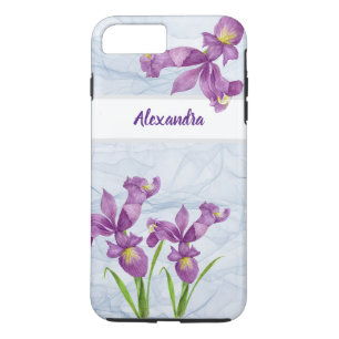 Wasserfarbe Lila Iris Botanische Organza Case-Mate iPhone Hülle