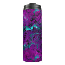 Wasserfarbe Lila und Aquamarin Marmorgalaxie