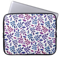 Wasserfarbe lila und blaue Blumenmuster