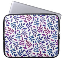 Wasserfarbe lila und blaue Blumenmuster