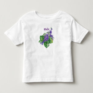 Wasserfarbe Lila Wilde violette Blume Kleinkind T-shirt