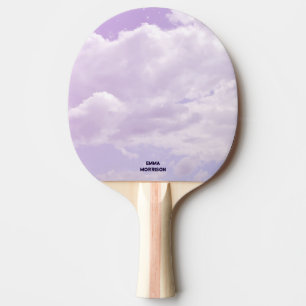 Wasserfarbe, Lila Wolken, Niedlich Personalisiert Tischtennis Schläger