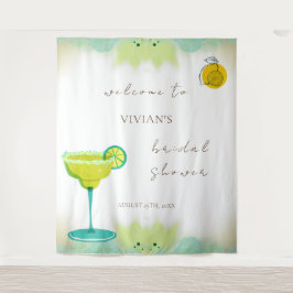 Wasserfarbe Limon Tequila Brautparty Willkommen Wandteppich