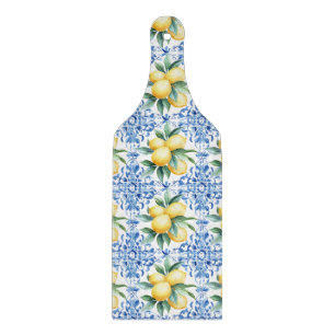 Wasserfarbe-Limonenblaue Fliesenschneidbrett Schneidebrett