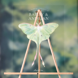 Wasserfarbe Luna Moth Wedding Acrylschild