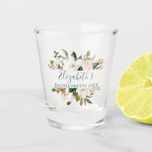 Wasserfarbe Magnolia Rose Grüner Junggeselinnen-A Schnapsglas