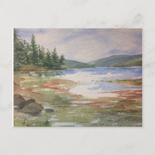 Wasserfarbe Maine Postkarte