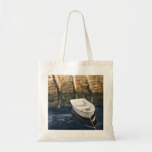 Wasserfarbe Maine Rowboat Hafen Skiff Tragetasche