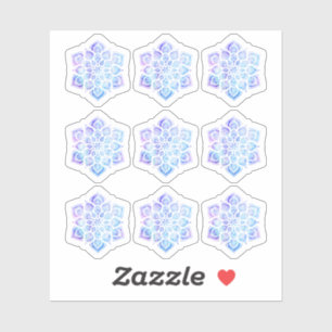 Wasserfarbe Mandala Metaphysische Spirituelle Yoga Aufkleber