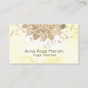*~* Wasserfarbe Mandala Yoga Glitzer Spirituell Visitenkarte