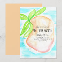 Wasserfarbe Mango Hand gestrichen tropische Einlad