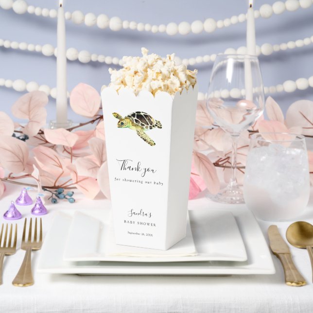 Wasserfarbe Meeresschildkröte Kinderdusche Einfach Geschenkschachtel (Hochzeit)