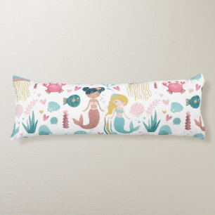 Wasserfarbe Meerjungfrau / Mädchen / Zimmer / Deko Seitenschläferkissen